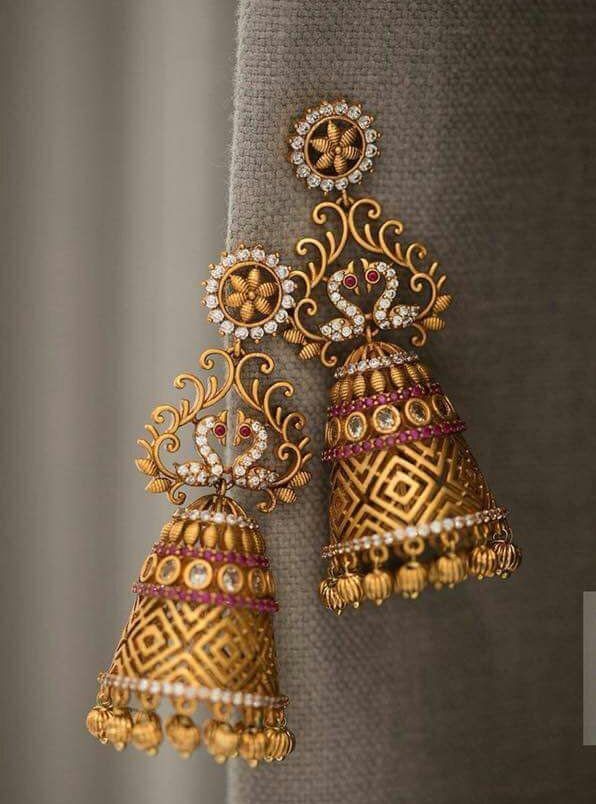 traditional jhumka designs in gold