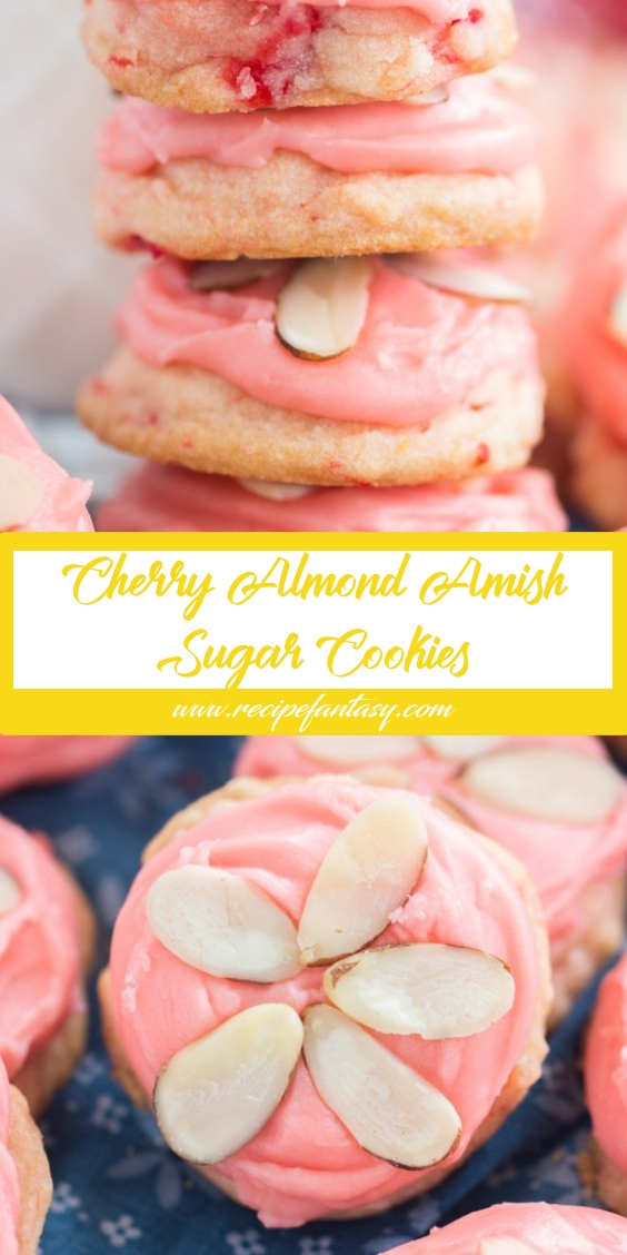 Recipe Rainbow Cherry Almond Amish Sugar Cookies