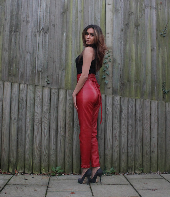 The red leather trousers. | Fashion Daydreams: UK Fashion and Lifestyle ...