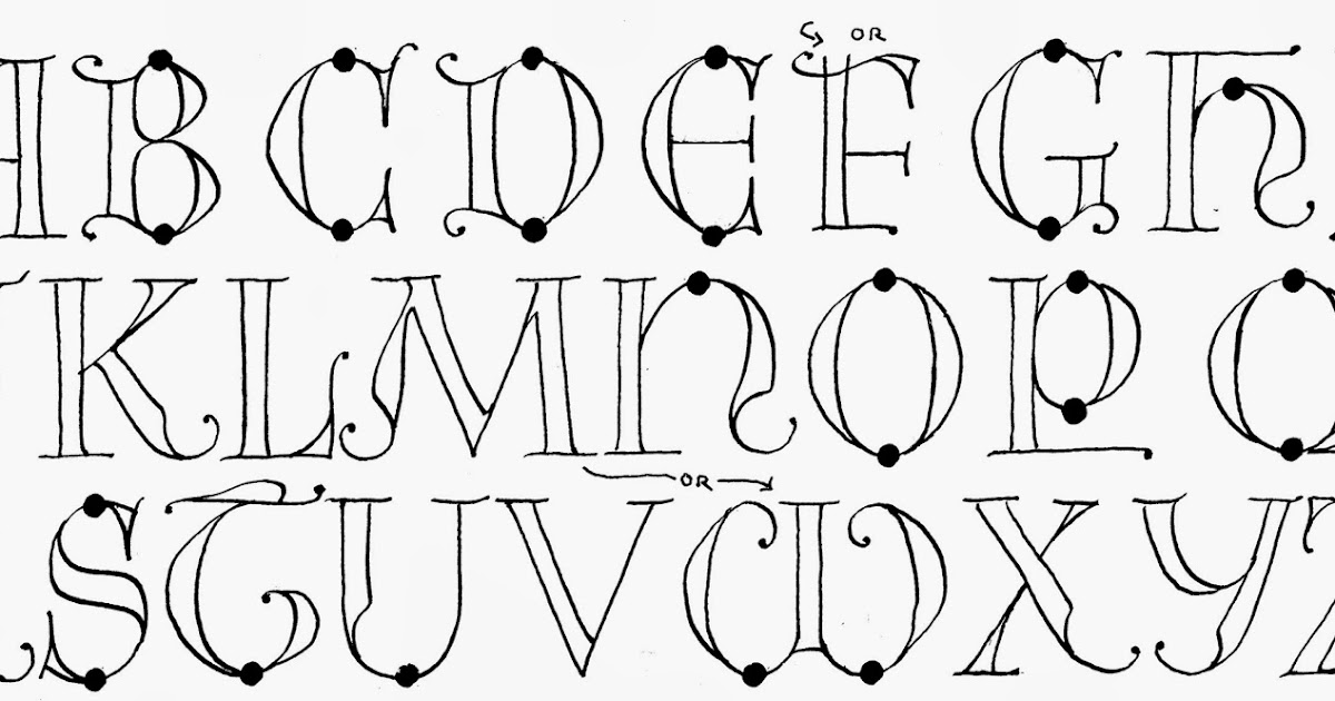Margaret Shepherd: Calligraphy Blog: 265 Complex Medieval caps + dot