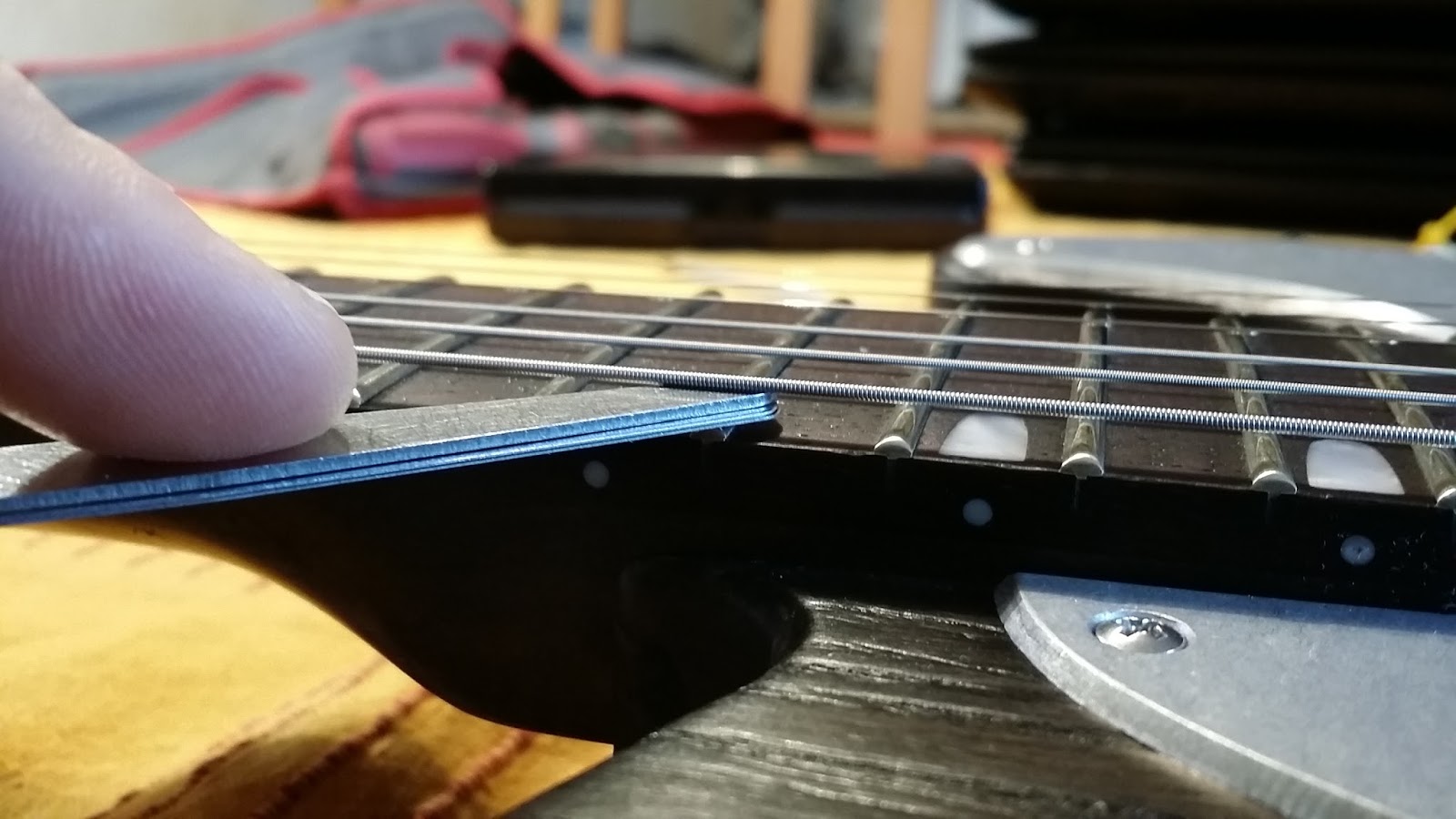 DIY Project Building a Partscaster Electric Guitar Adjusting the