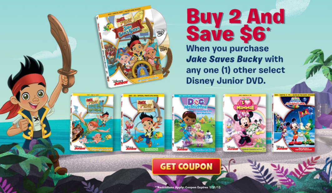 Buy two and save $6 when you buy Jake Saves Bucky with one other Disney Jun...