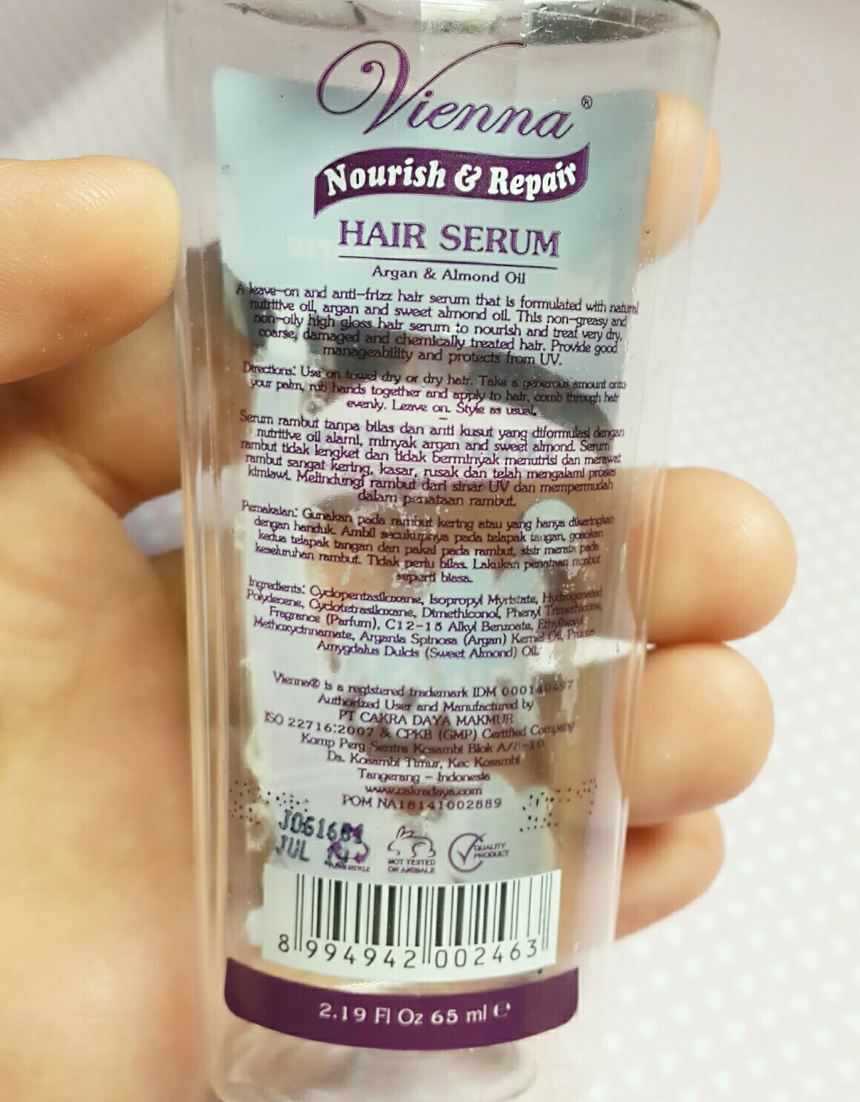 REVIEW] VIENNA HAIR SERUM ALMOND NOURISH & REPAIR (VITAMIN RAMBUT MURAH