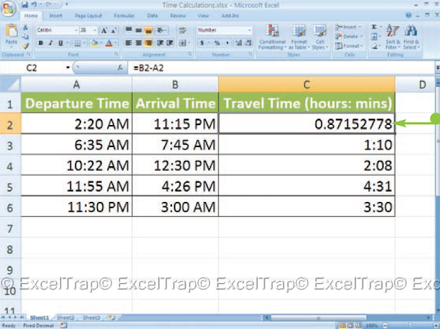 MS Excel : Perform TIME CALCULATIONS