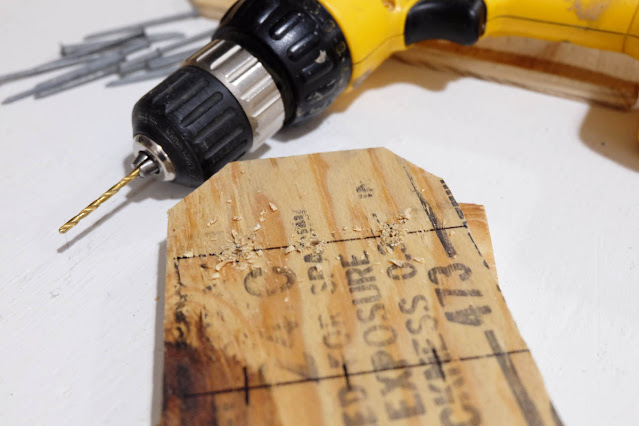 drilling holes in plywood for nails for aerator shoes