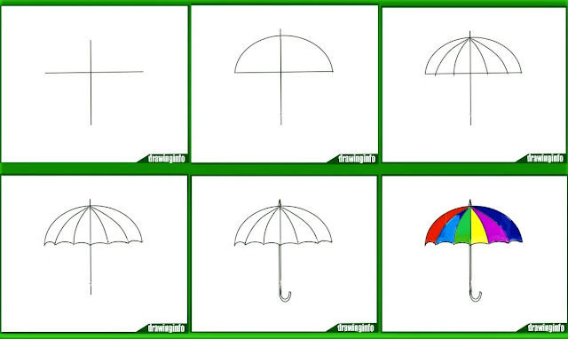 Colorful-Umbrella-Drawing