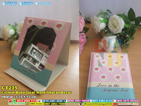 Cermin Buku Lipat Motif Ukuran Besar