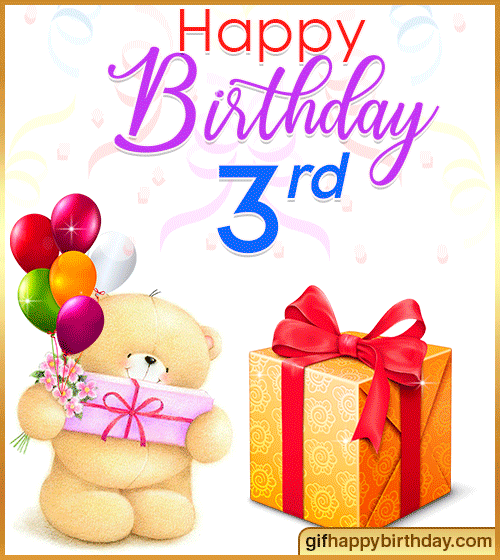 Happy 3rd Birthday Boy Happy 3Rd Birthday With Animated Gifs