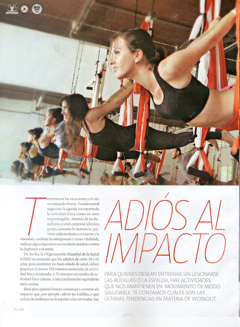 NOTA PRENSA ARTICULO METODO AEROYOGA® DE RAFAEL MARTINEZ EN REVISTA ARGENTINA, ESPAÑA, BUENOS AIRES, TENDENCIAS