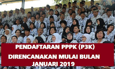 Pegawai Pemerintah dengan Perjanjian Kerja PENDAFTARAN PPPK (P3K) DIRENCANAKAN MULAI BULAN JANUARI 2019