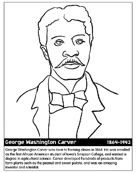 Black Inventors Coloring Pages - George Washington Carver Coloring Page Crayola Com 