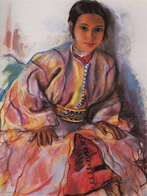 Серебрякова Зинаида Евгеньевна - Девочка в розовом. 1932
