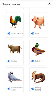 Suara Binatang Di Google