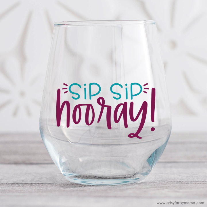 "Sip Sip Hooray" Free SVG Cut File