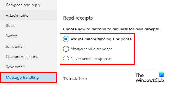 Как настроить уведомление о прочтении в Outlook внутри новой электронной почты