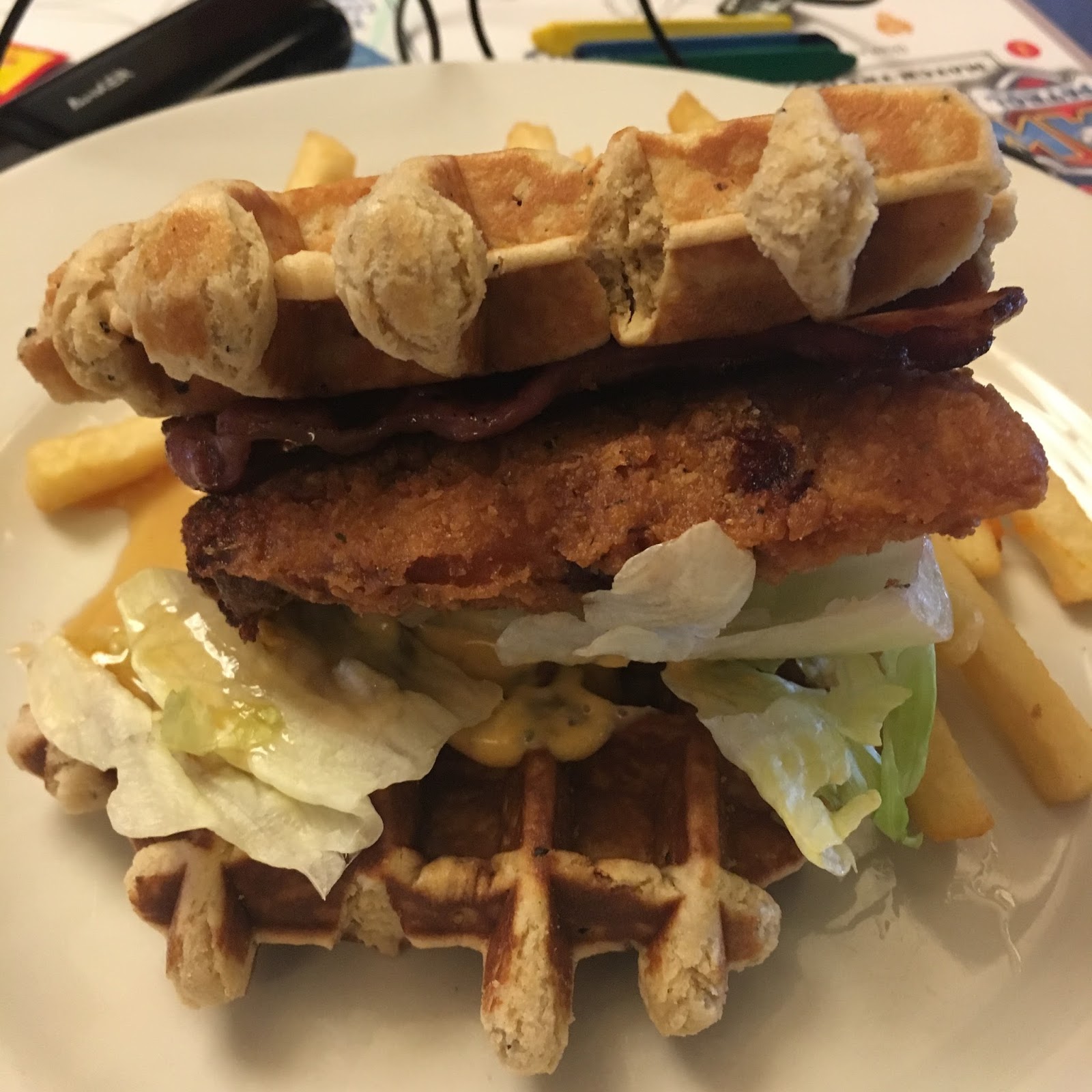 A Review A Day Today's Review Hungry Horse WafflIcious Burger