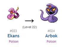 Pokemon Ekans Evolution Chart