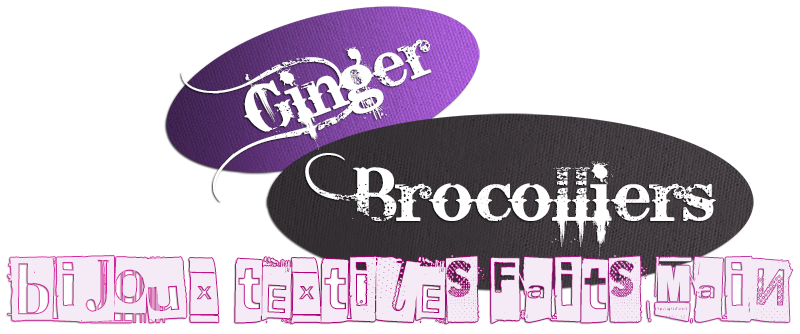 Bijoux textiles faits main : Ginger Brocolliers - création bijoux textiles