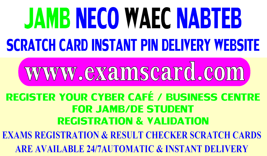 Buy JAMB, NECO, WAEC & NABTEB Scratch Cards from Gist9ja