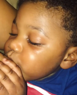 2 Yomi Black's wife shares breastfeeding video of her 14 month old son
