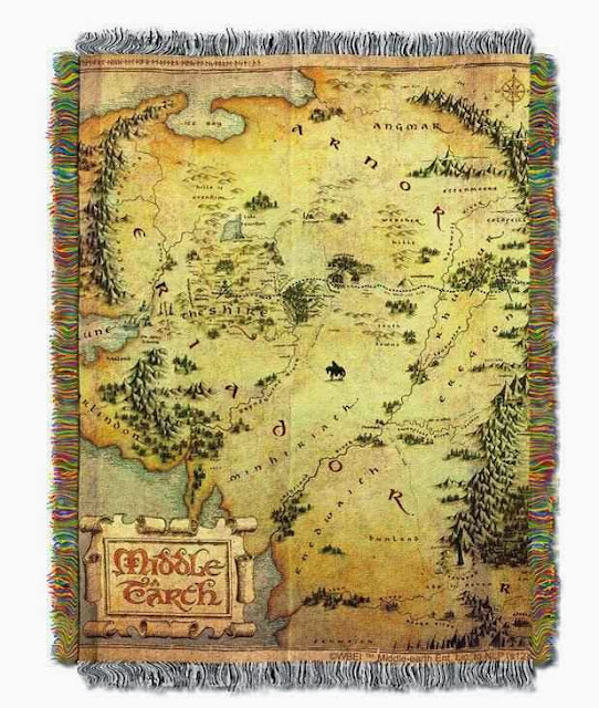 Tapiz Mapa de la Tierra Media EL Hobbit
