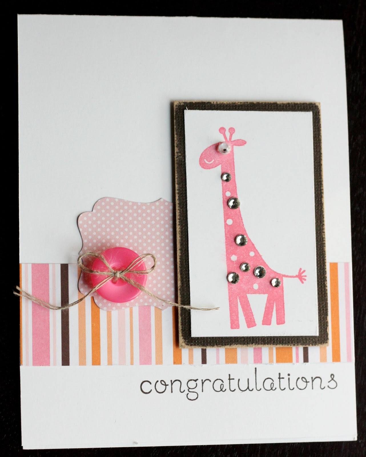 Stamping with Kim Baby Shower Card...It's a Girl!