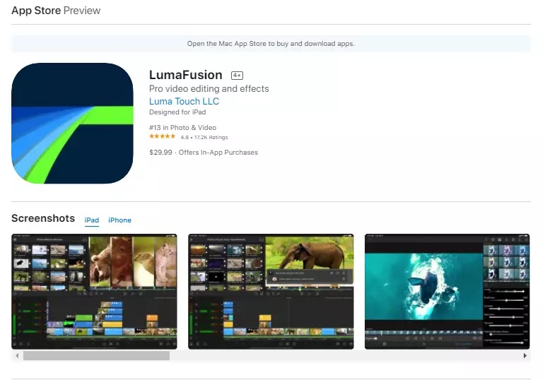 luma fusion video editor for ios