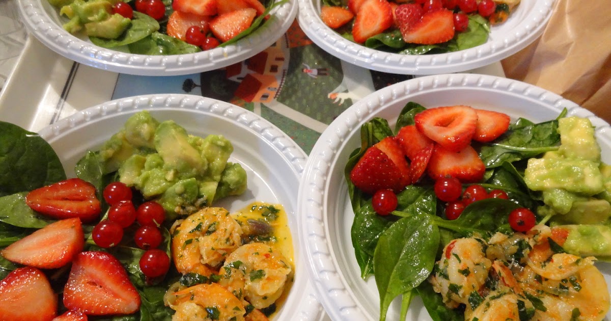 ''dalla cucina di Jo'' Antipasto di mazzancolle, avocado e frutta