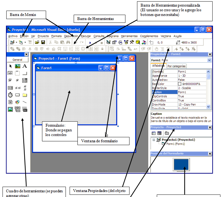 Entorno de Visual Basic 6.0