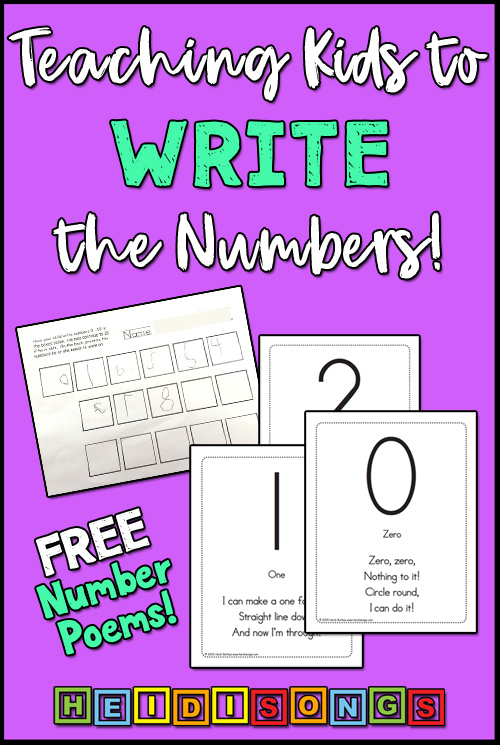 Teaching Kids to WRITE the Numbers! FREE Number Poems!
