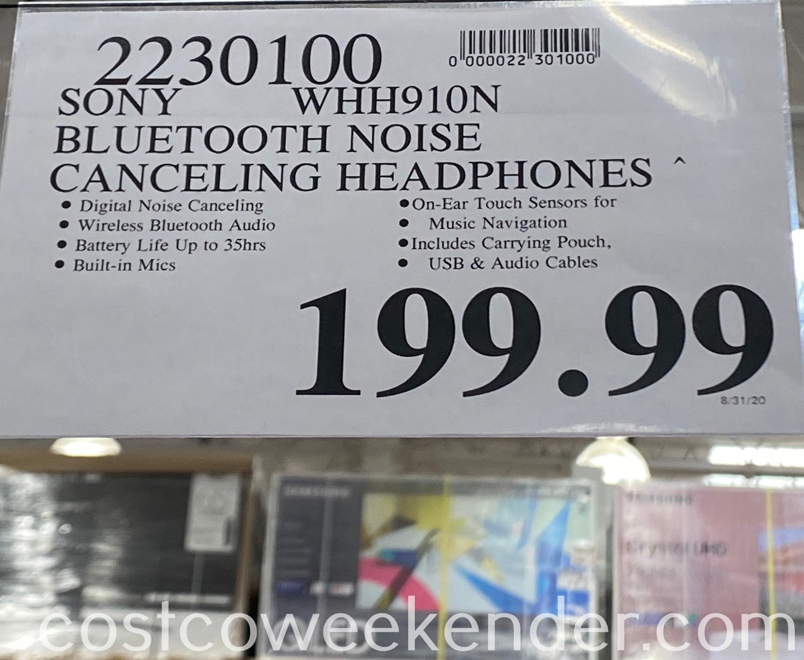 Sony WHH910N Noise Cancelling Headphones Costco Weekender