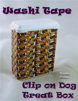 washi tape clip on dog treat box