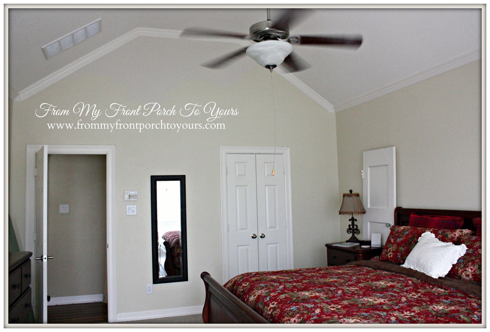 From My Front Porch To Yours Master Bedroom Makeover Before:Sherwin-Williams Harmony Paint
