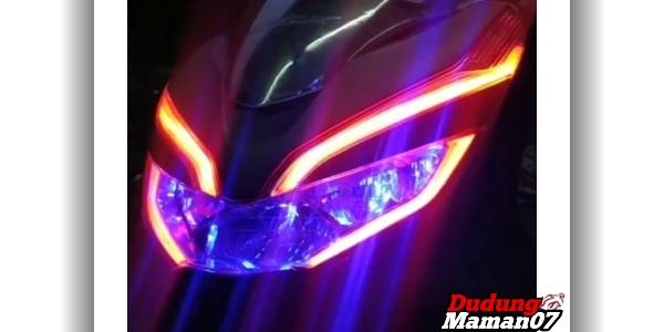 Tampilan Modifikasi Lampu Depan LED Motor Matic Terkini - Dudungmaman07