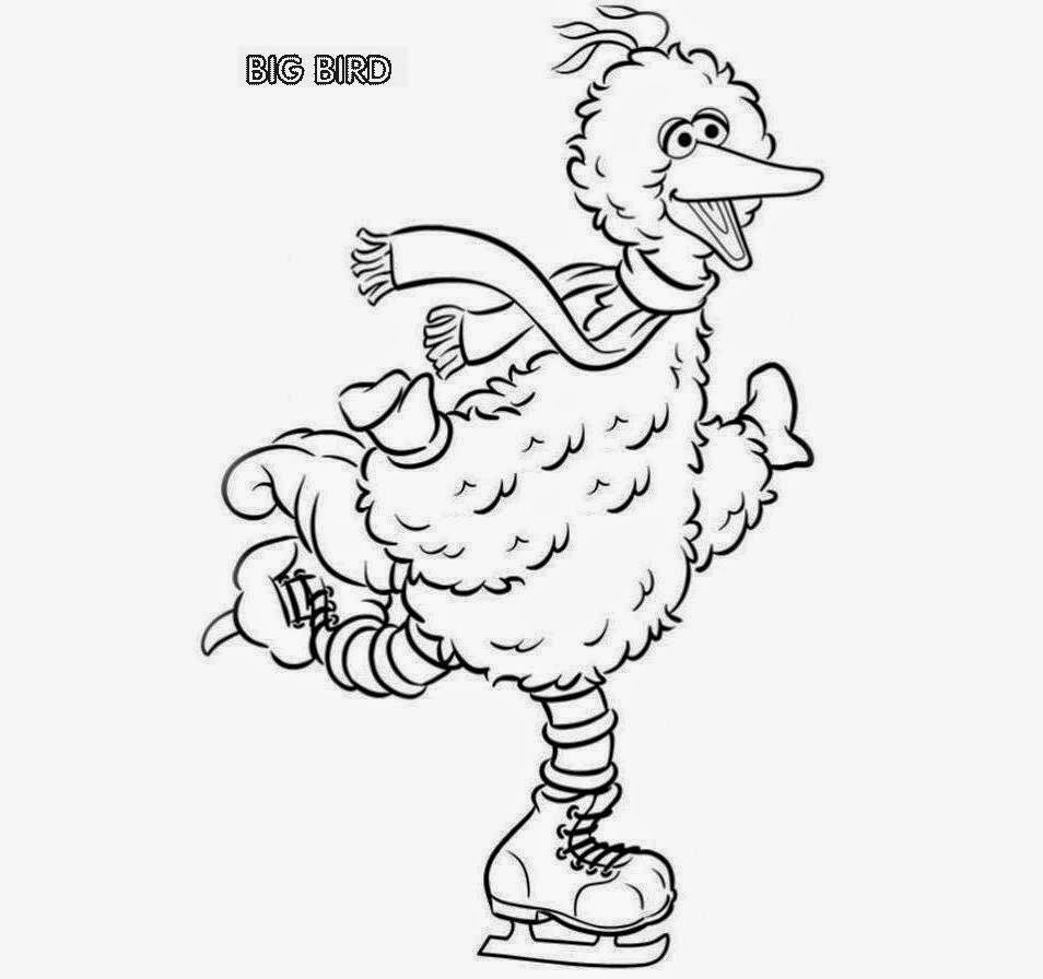 Colour Drawing Free HD Wallpapers: Big Bird Coloring Page Free wallpaper