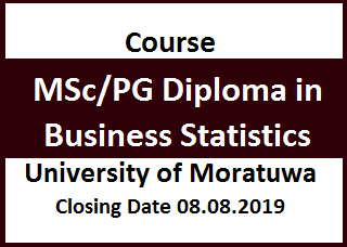 Course : MSc/PG Diploma in Business Statistics - University of Moratuwa