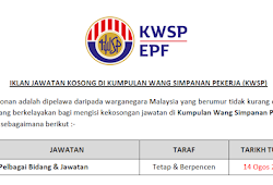 Jawatan Kosong Di Kumpulan Wang Simpanan Pekerja Kwsp Ejawatankini Com