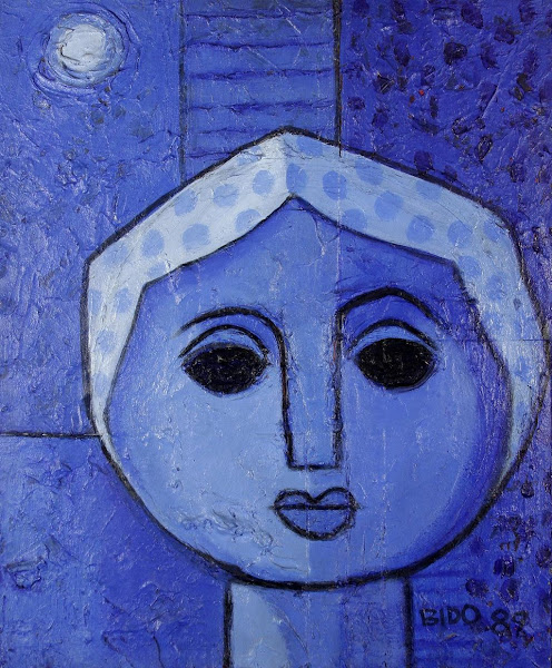 Pintura: Retrato en azul