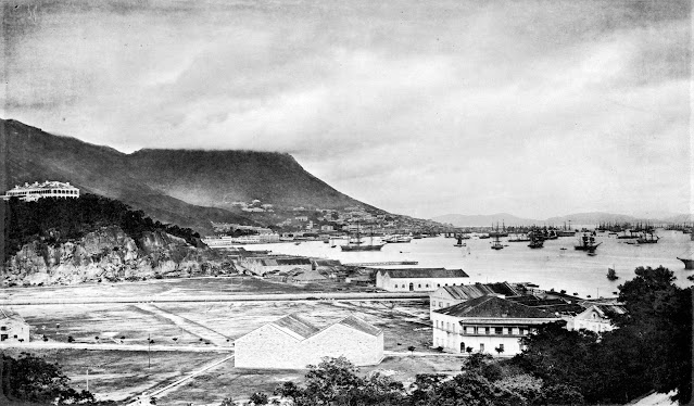 Morrison Hill, Happy Valley and Wan Chai from East Point, late 1860s