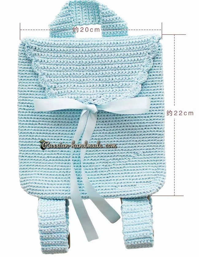 Размер готовой сумочки-рюкзачка - 22 х 20 см