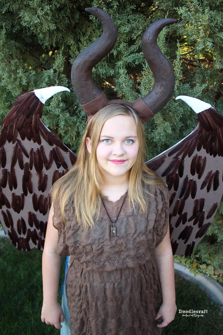 Make the perfect Disney inspired costume cosplay of Maleficent as a child from the Live-Action Maleficent Movie. This angel of darkness didn't always have a dark side, the wings, horn and fairy-like attributes are simple to DIY.