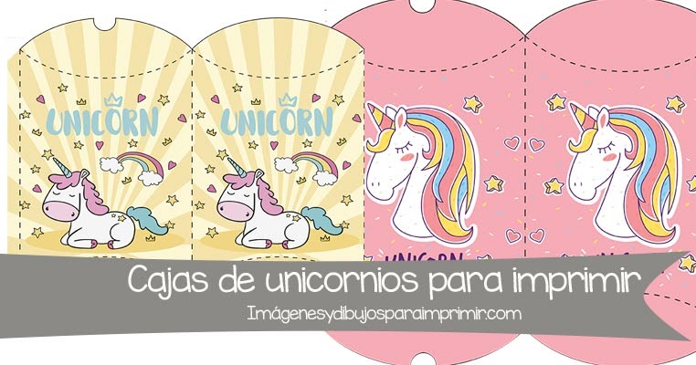 Cajitas De Unicornios Para Imprimir Imagenes Y Dibujos Para