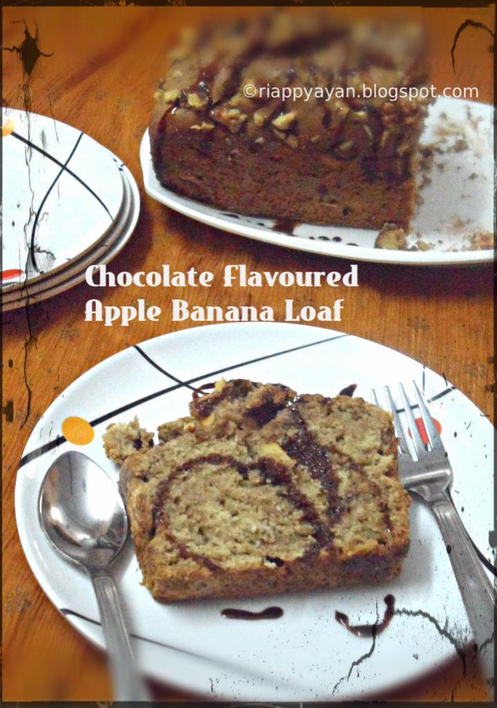 Chocolate Flavoured Apple Banana Breakfast Loaf GH49