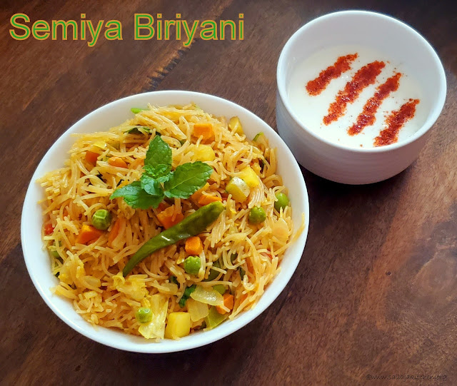images of Semiya Biriyani / Vermicelli Biryani / Seviyan Biryani / Semiya Vegetable Biryani 