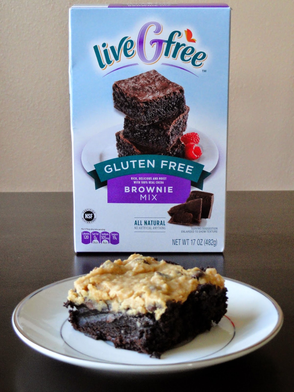 As Good As Gluten Cookie Dough Brownies with LiveGfree Brownie Mix