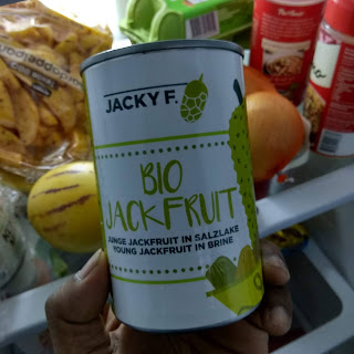 A can of Jacky F. Young Jackfruit in Brine