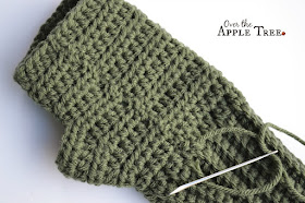 Celtic Weave Fingerless Gloves, Pattern by Over The Apple Tree