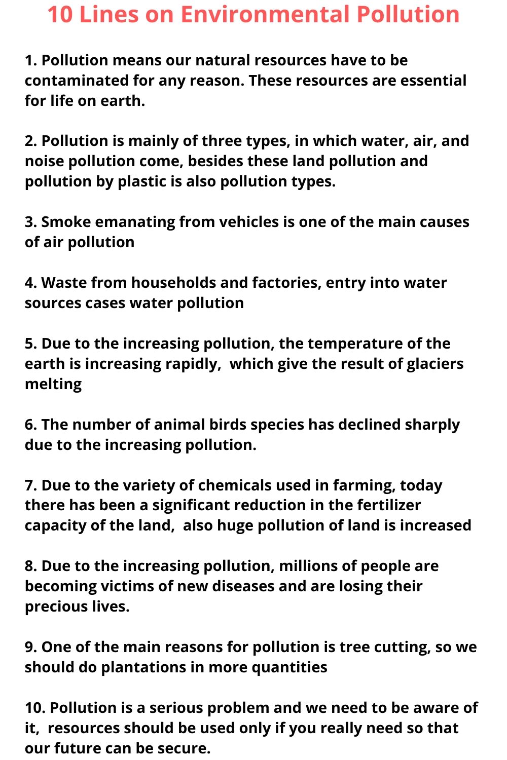 pollution essay
