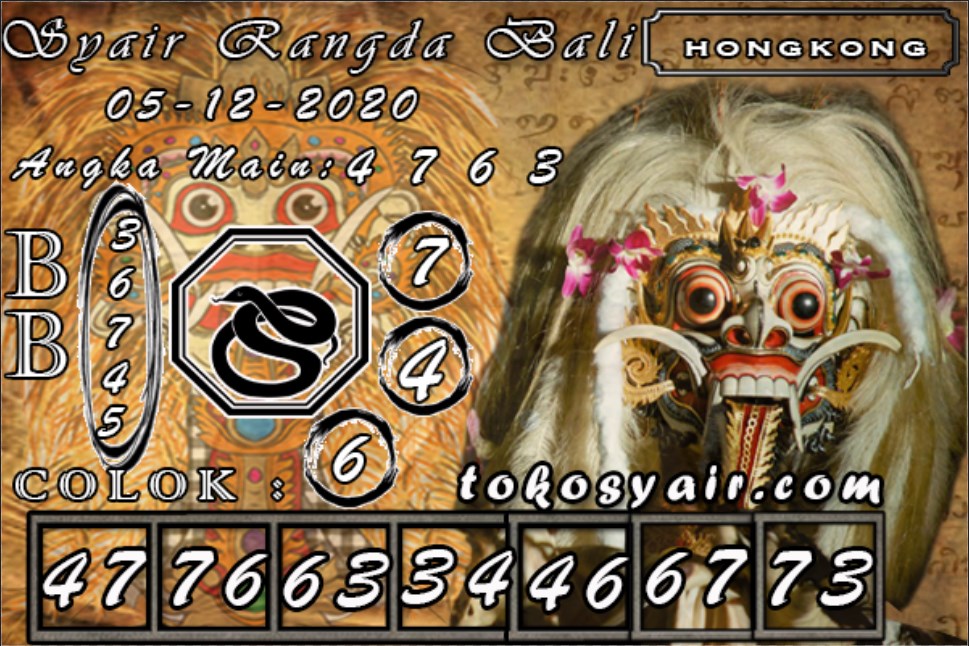 Syair Hongkong Malam Ini Sabtu 05122020 Syair SGP Hari