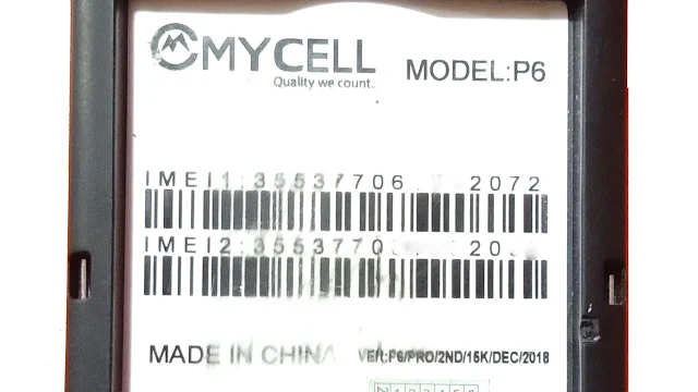 MyCell P6 6531E Flash File Without Password Download